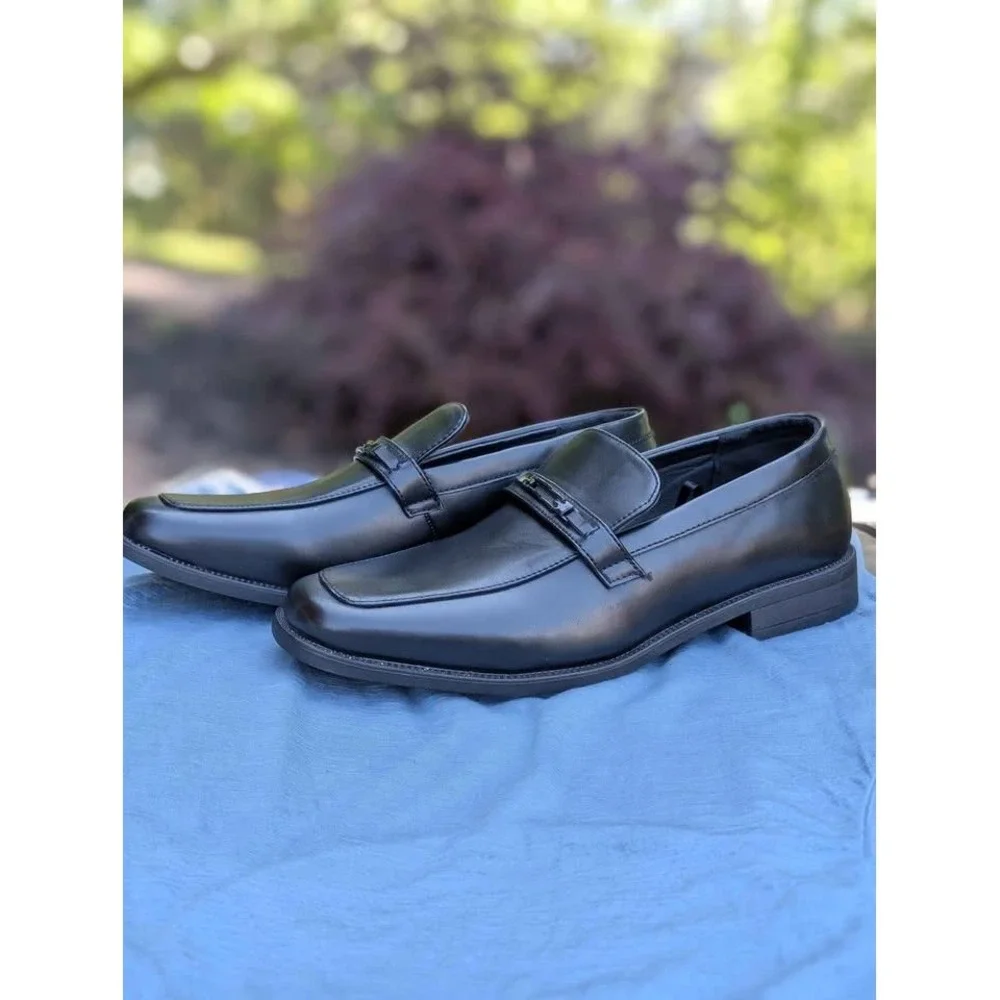 Perry Ellis Portfolio‎ Jeffrey Black Bit Loafers Mens Boys Size 6 Dress Shoes